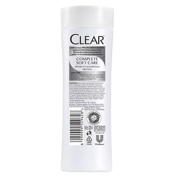 Get All!!! Clear Anti Dandruff Shampoo Anti Dandruff Complete Soft Care 320ml Kill Bacteria