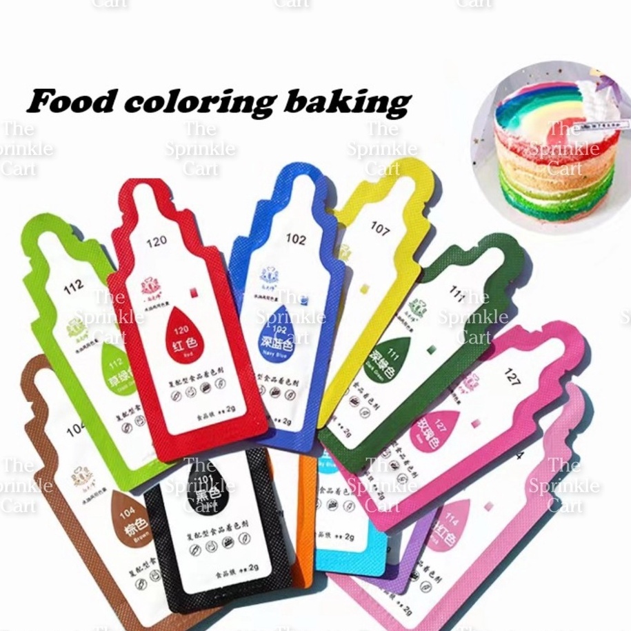 Food Coloring Sachet Edible Pigment Natural Ink Liquid Food Coloring