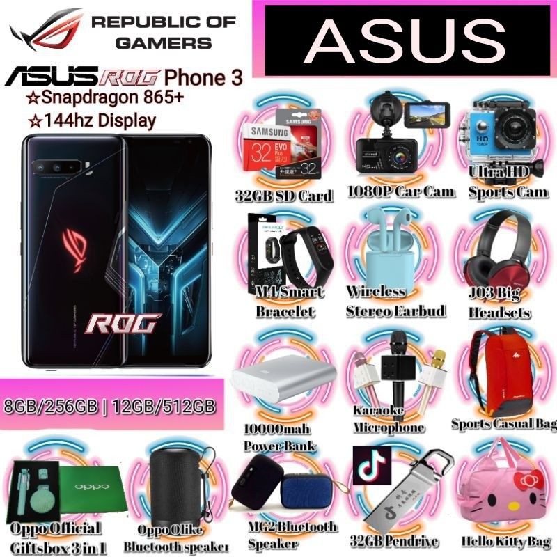 Asus Rog Phone 3 [12GB+512GB]&[8GB+256GB] Guarantee Original From Asus ...