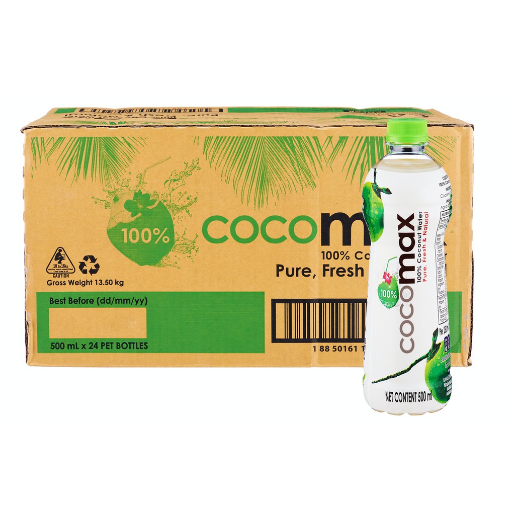 100 Coconut Water 500ml x 24 bottles (BBD Jul 2024) Shopee Singapore