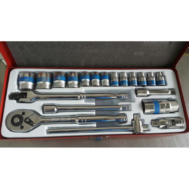 Taiwan Made Blue Ribbon 3 Points 21 Socket Set 3/8 