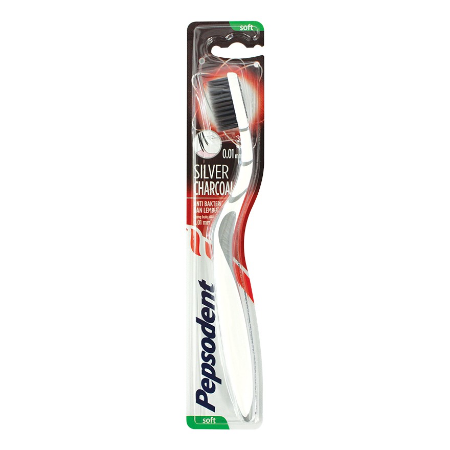 Pepsodent Toothbrush Silver Charcoal 1's - Gambar 2