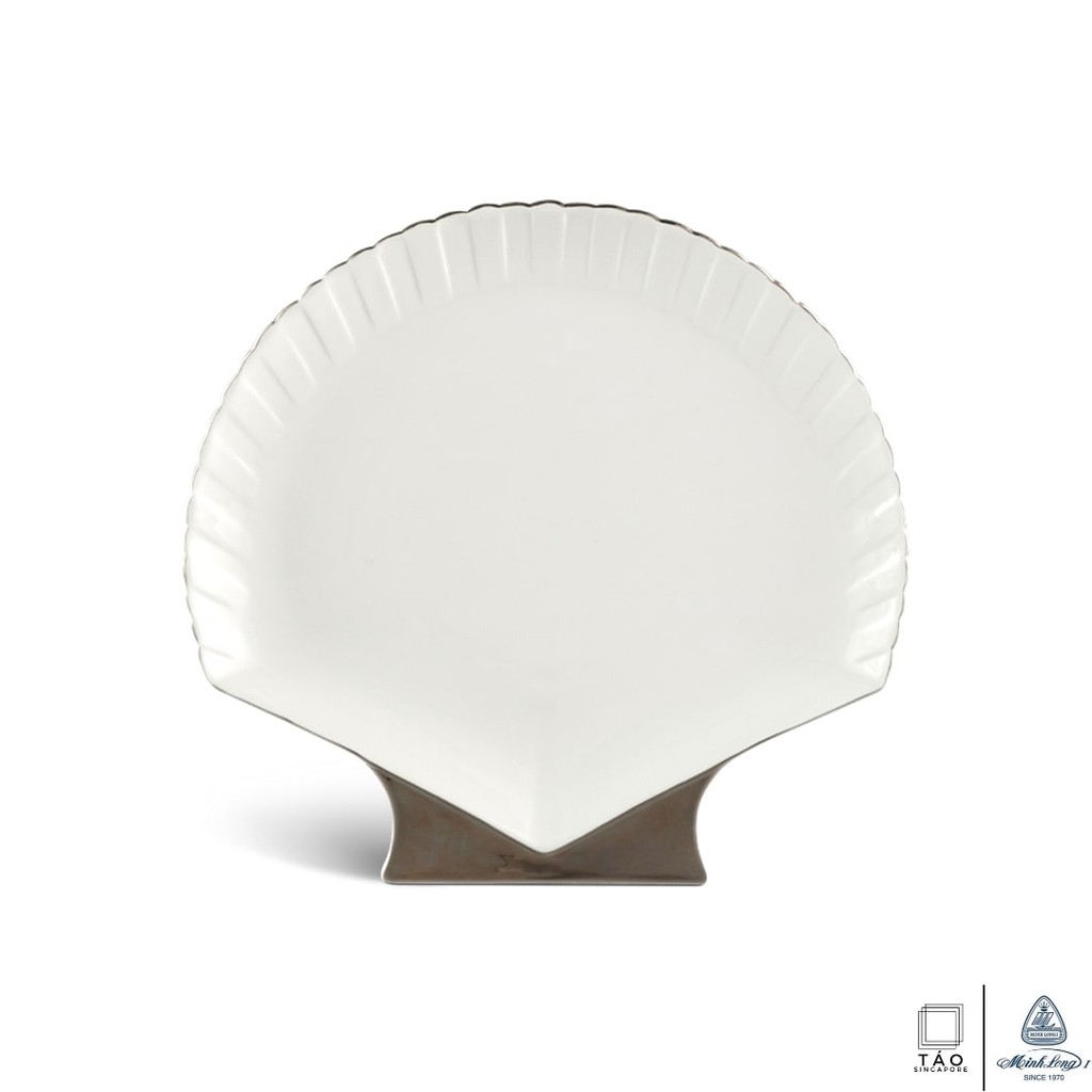 Fish & Clam: Porcelain Shell-Shaped Plate 28cm (Minh Long I) | Shopee ...
