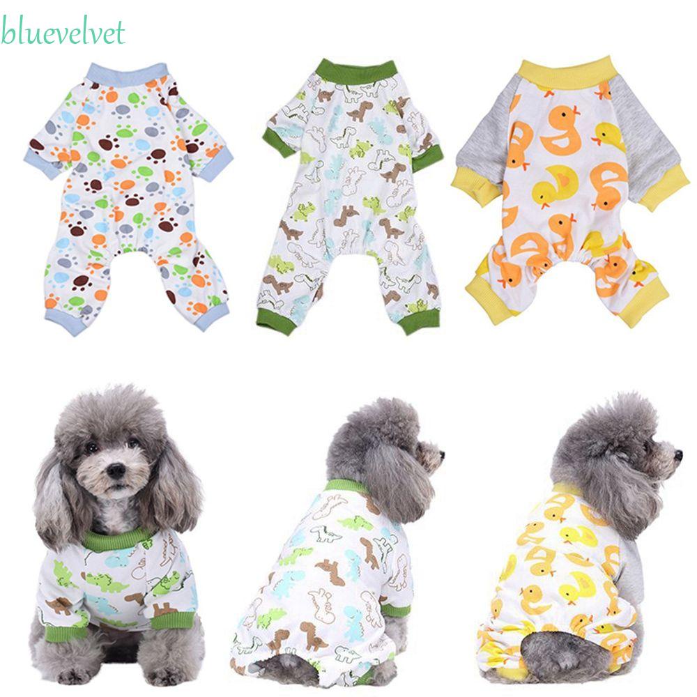 BLUEVELVET Warm Dog Pajamas Shirt Puppy Jumpsuits Dog Clothes Yorkshir ...