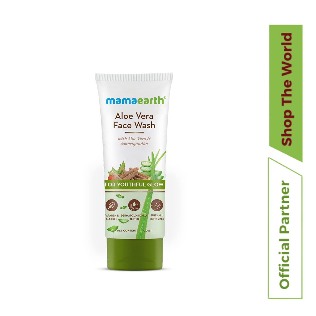 Mamaearth Youthful Glow Aloe Vera Face Wash with Aloe Vera