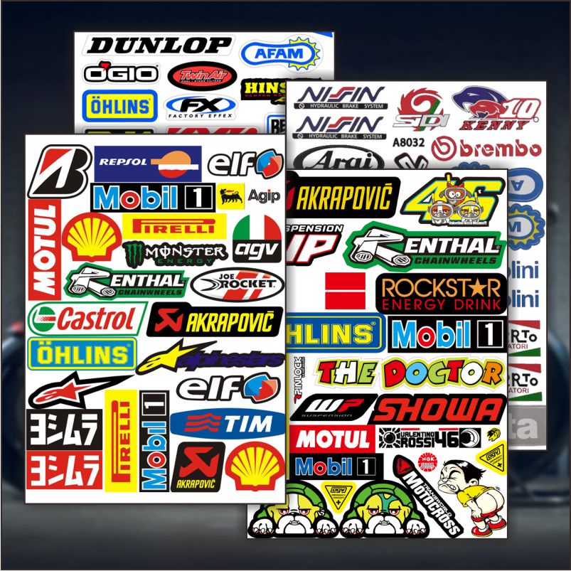 HRC MOTUL Honda Decal Set Motorcycle Sticker Waterproof | Shopee Singapore