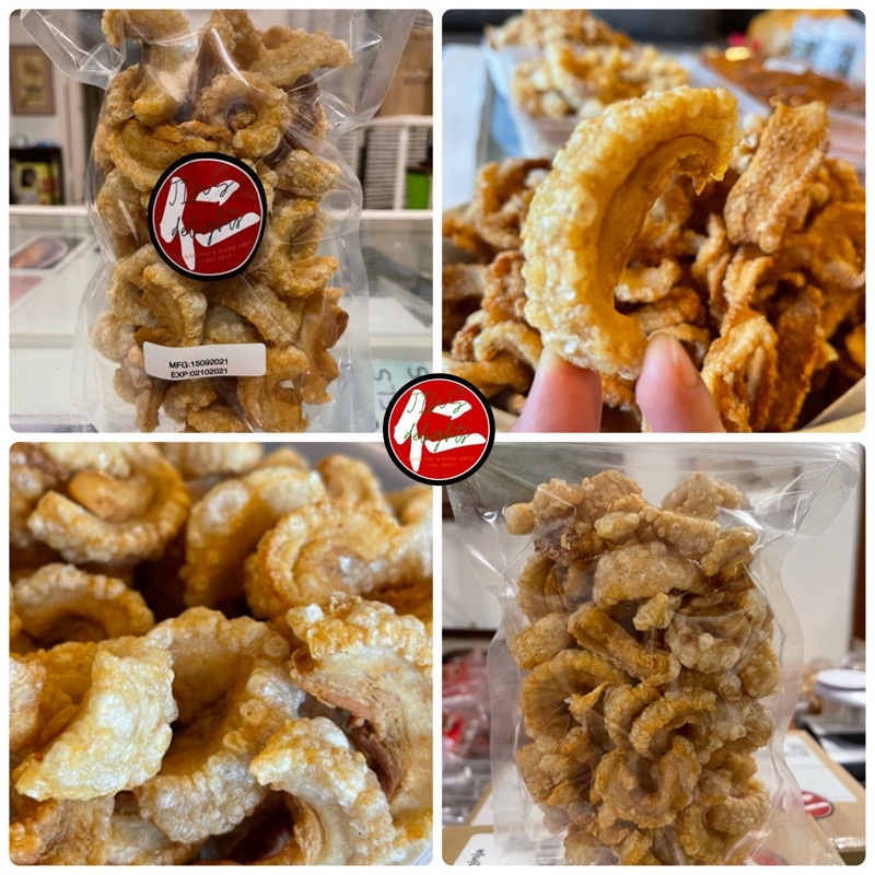 200G X2 packs Pork rinds!Ready to eat! (กากหมูติดมัน) Very Big and very