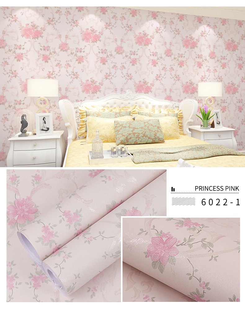 10M Flower PVC Wallpaper Self Adhesive Thickened Waterproof European ...