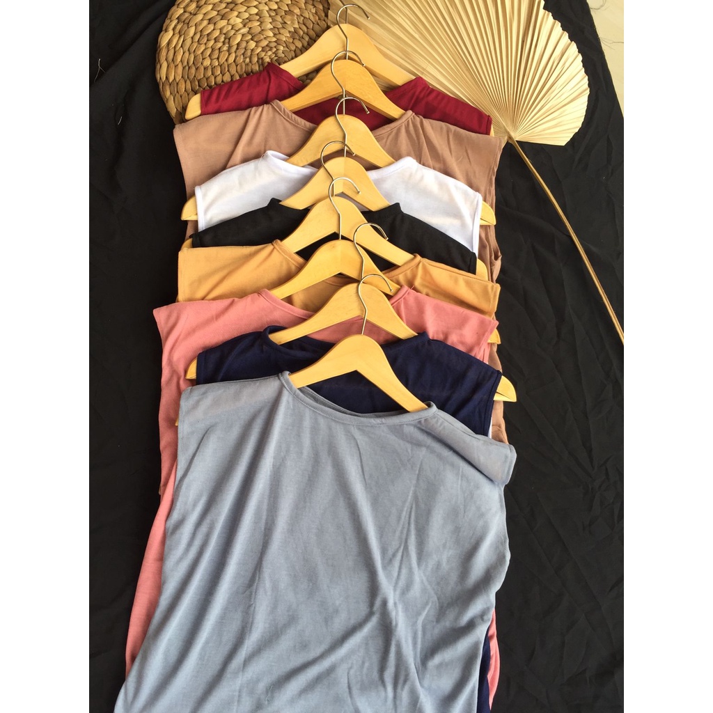 Baju Manset Kaos Inner Lekbong Buntung Tanpa Lengan Wanita Bahan Spandek Rayon Premium Murah - Gambar 4