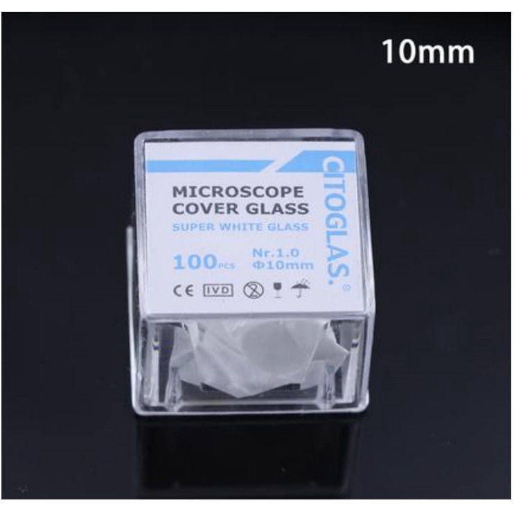 Round Microscope slide Coverslip Glass Cover Slip bulat Circular ...