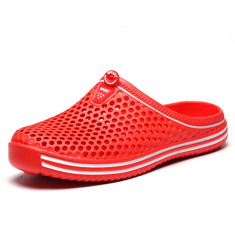 Fashion Casual Home Half Slipper Women Men Non-slip Wading Bathroom ...