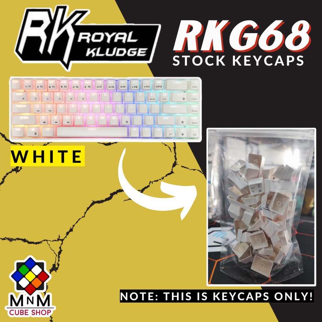 RK Keycaps Royal Kludge rk68+ RK98 RK61 RKG68 RK84 RK100 Black White ...