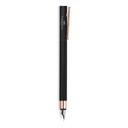 Faber-Castell Neo Slim Pen Black Matt Rose Gold - Gambar 3