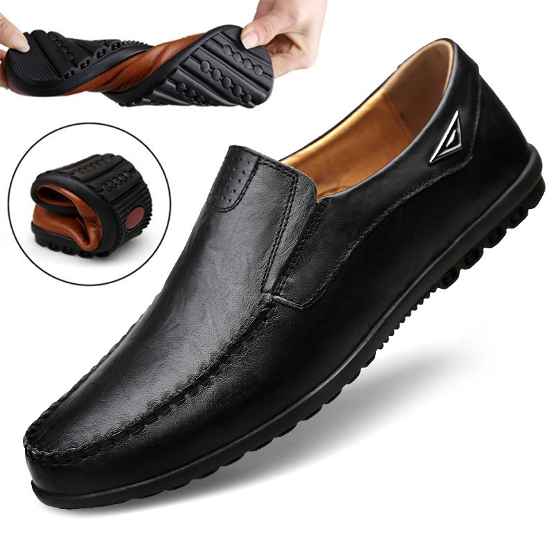2022 Large Size 37-47 Men Leather Shoes Fashion Slip On Men Loafers ...