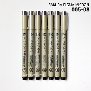 Micron Pigma 6 Pen Set Black