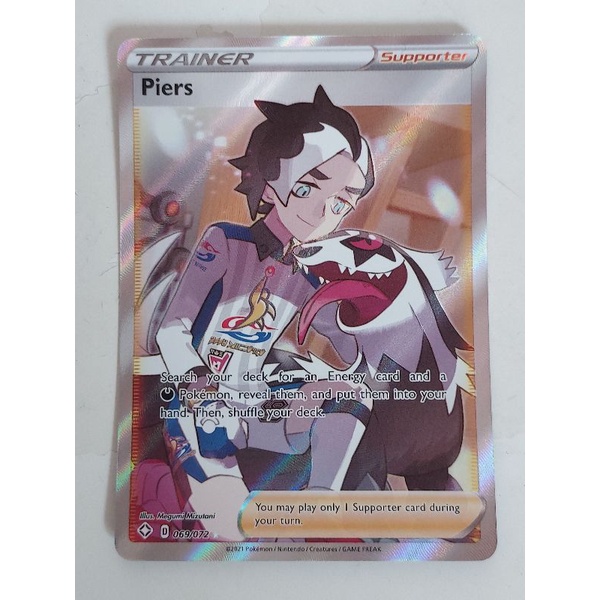 Pokemon piers full art supporter trainer shining fates card Shopee
