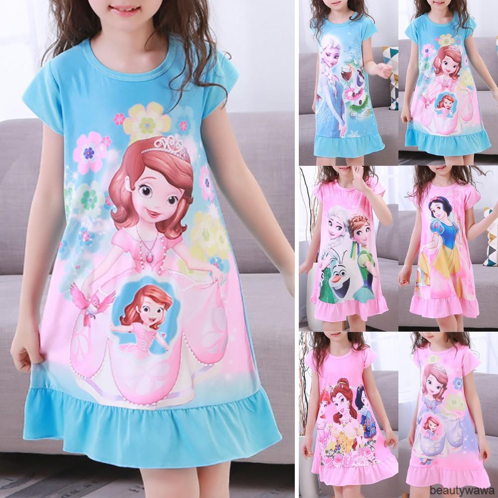 6Pcs/Lot Disney Frozen Elsa Sofia Princess Kids Girls Cotton