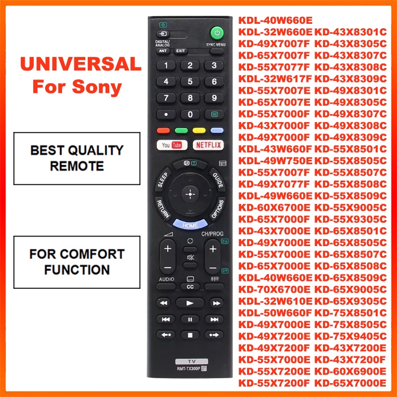 sony tv remote codes