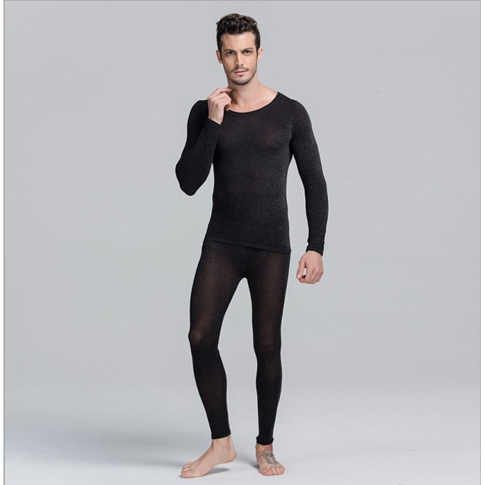 Men's Long Jon Set Heattech John Both Of Sweaters And Pants Warm Level -3  Degrees Black