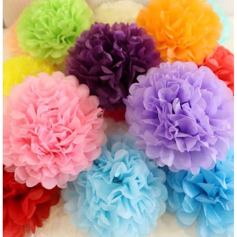 SG 🤍 Paper Pompom Party Event Decorations | Shopee Singapore