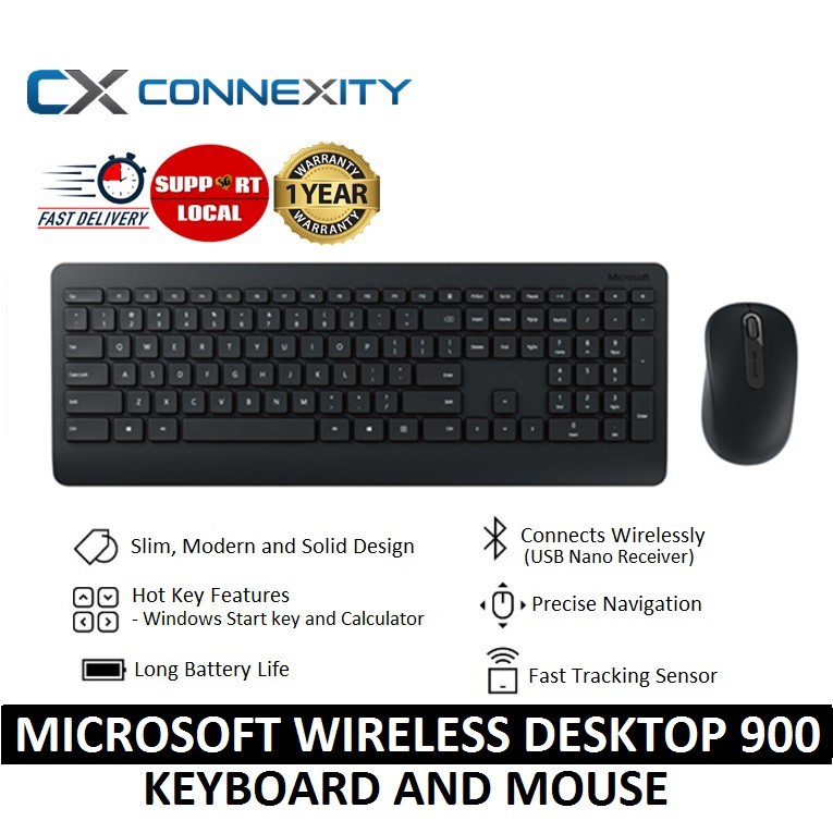 [COMBO] Microsoft Wireless 900 Desktop Keyboard and Mouse l Microsoft ...