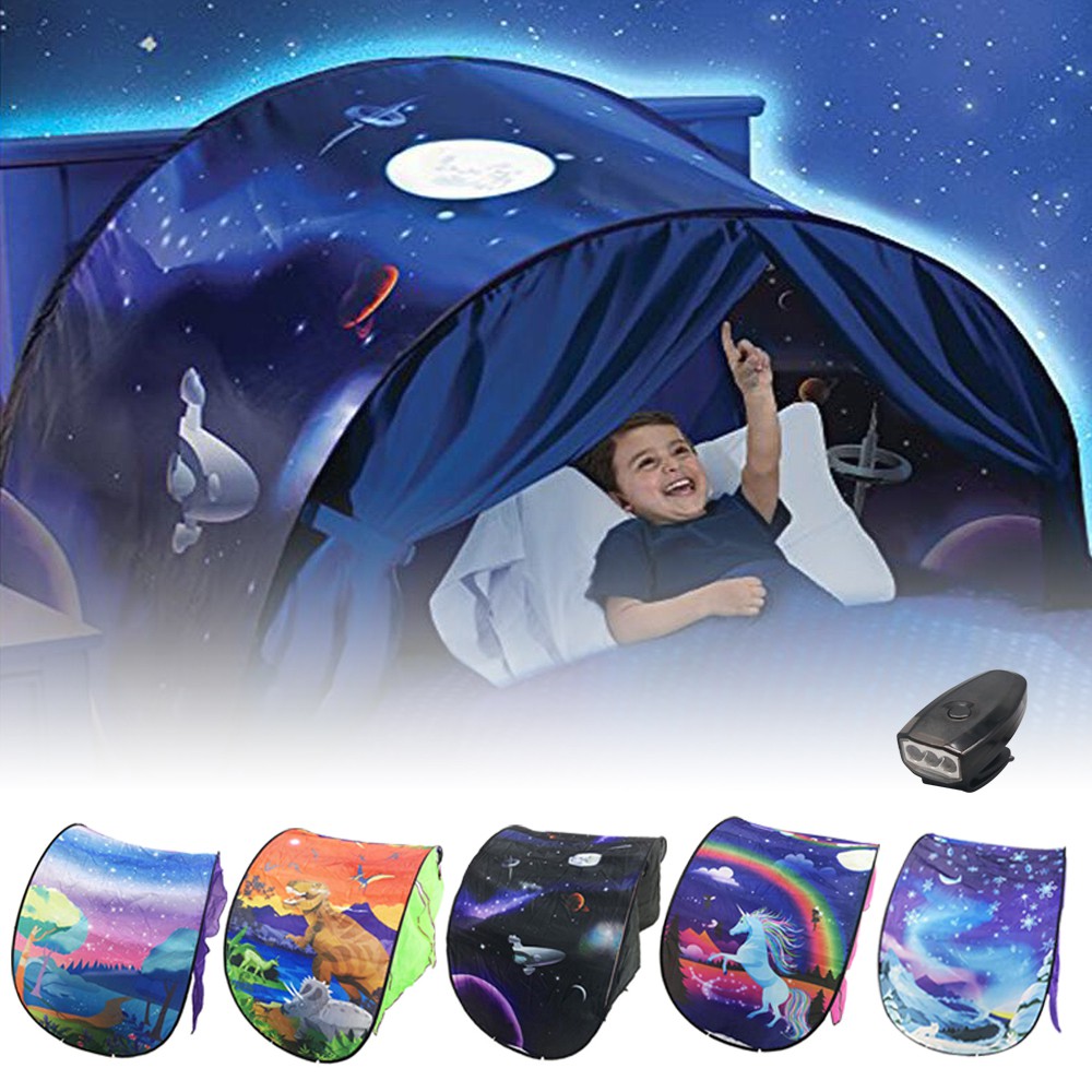 Fancy Dream Tents Kids Child Unicorn Space Foldable Tent Indoor Bed House Tent Shopee Singapore