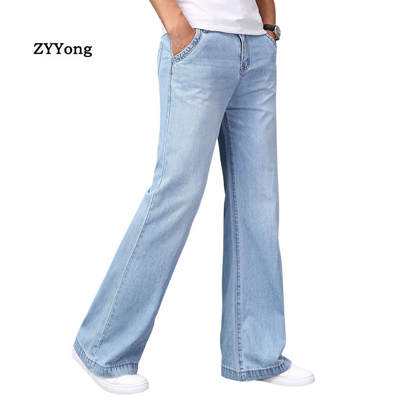 Mens black hot sale flare jeans