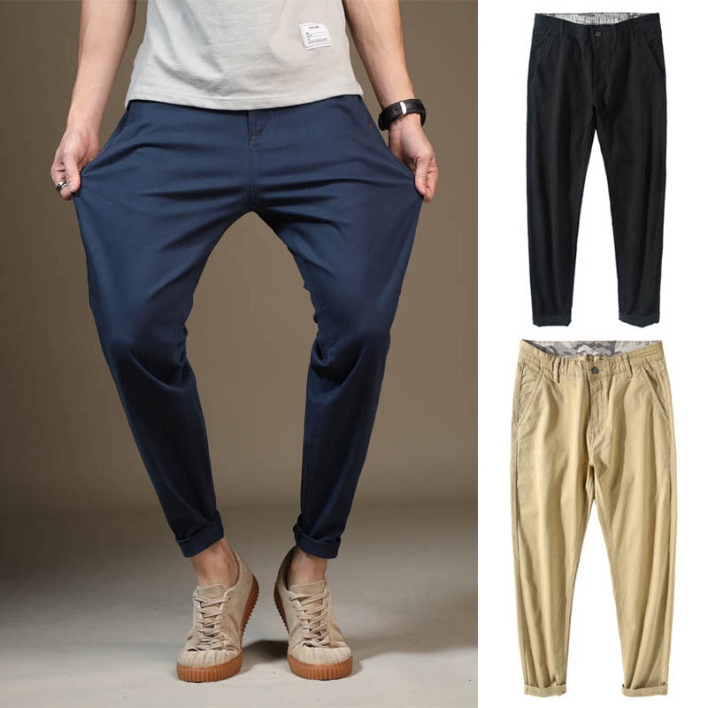 Mens casual hot sale black trousers