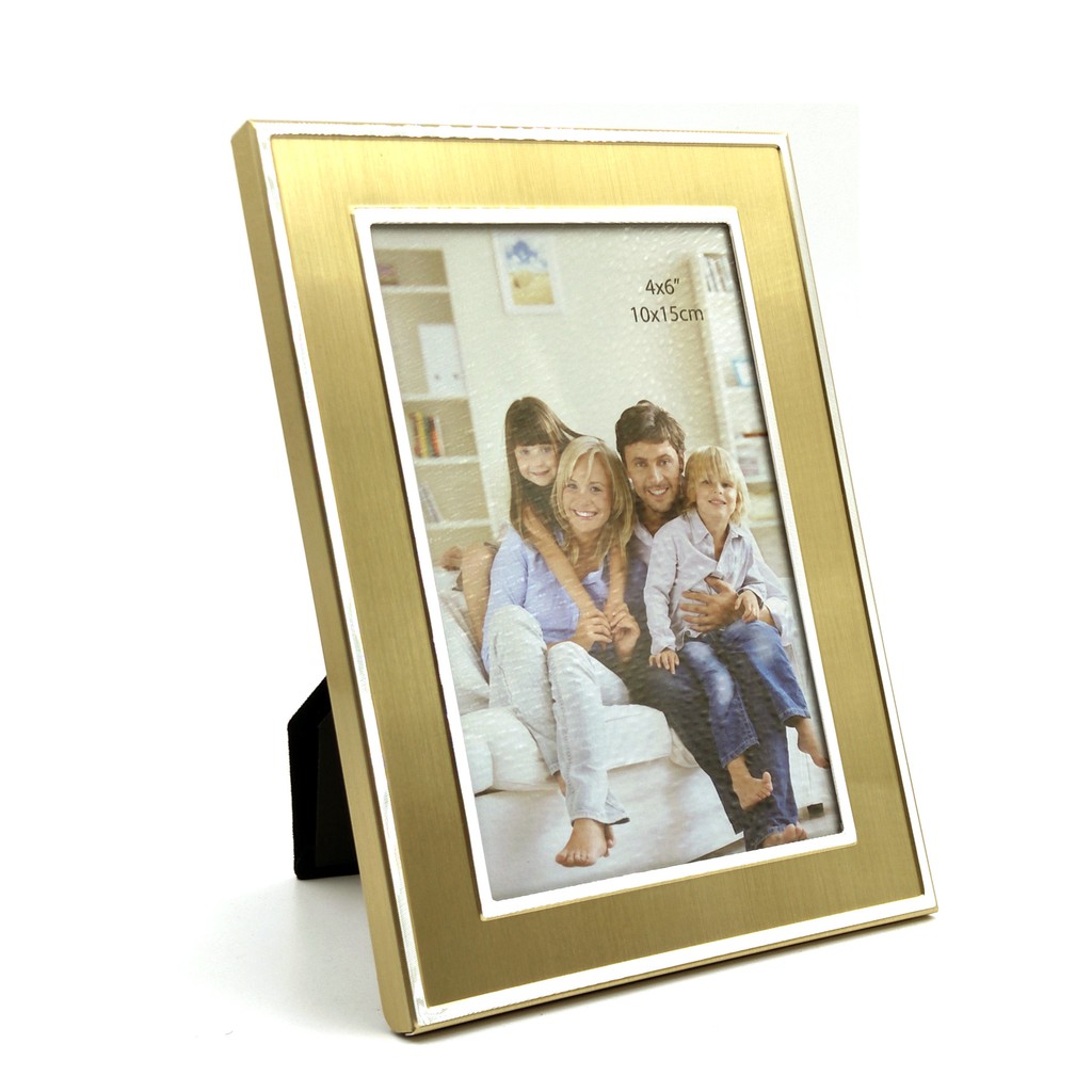 Brushed Gold Textured Aluminium Frame | Photo Frame | 4R-8R | Shopee ...