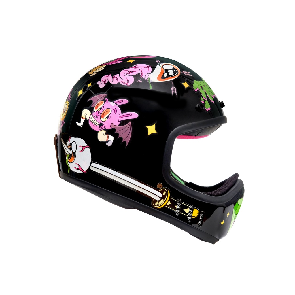 X-9 - MUKLAY X Trooper Custom - Limited Edition-Black-Ful face helmet - Gambar 3