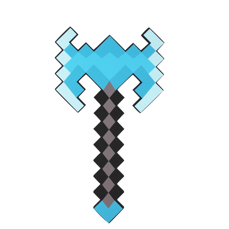 Minecraft Eva Foam Diamond Pickaxe Hamaxe Game Model Toy Kids Gift ...