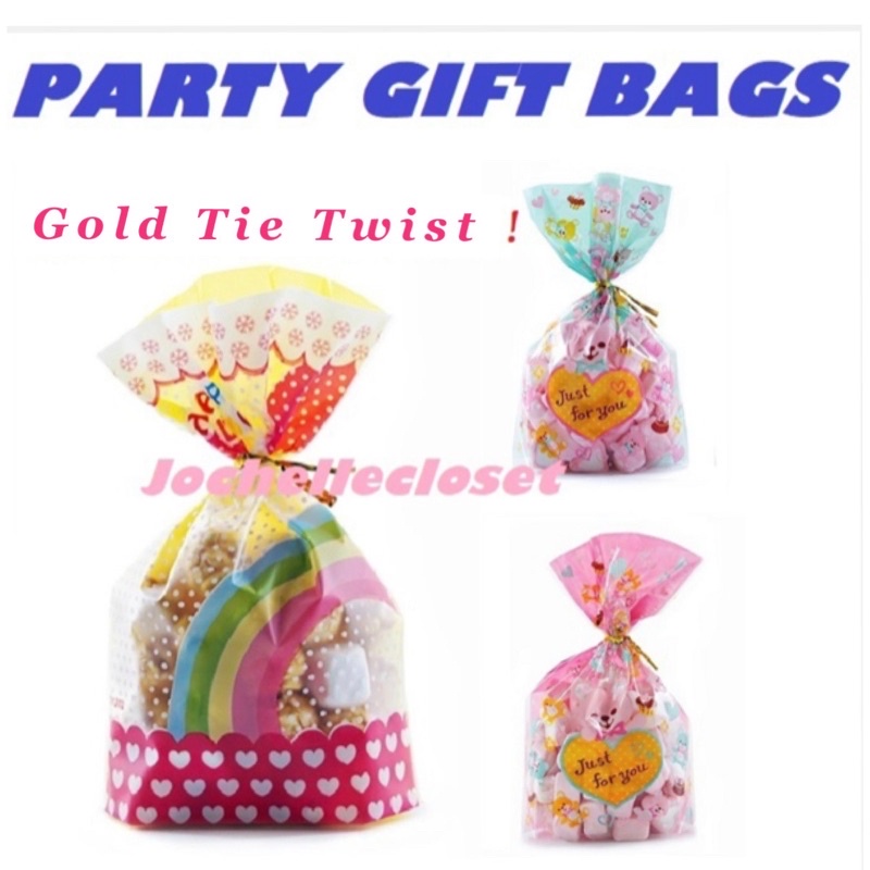 20pcs /pack Party Gift Bags Plastic Gift Wrapper Shopee Singapore