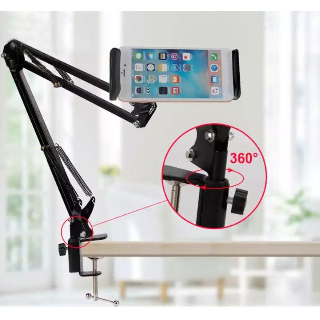 Lazy Phone and Tablet Bracket Universal Adjustable Desktop Cantilever Clip Bracket In Bed