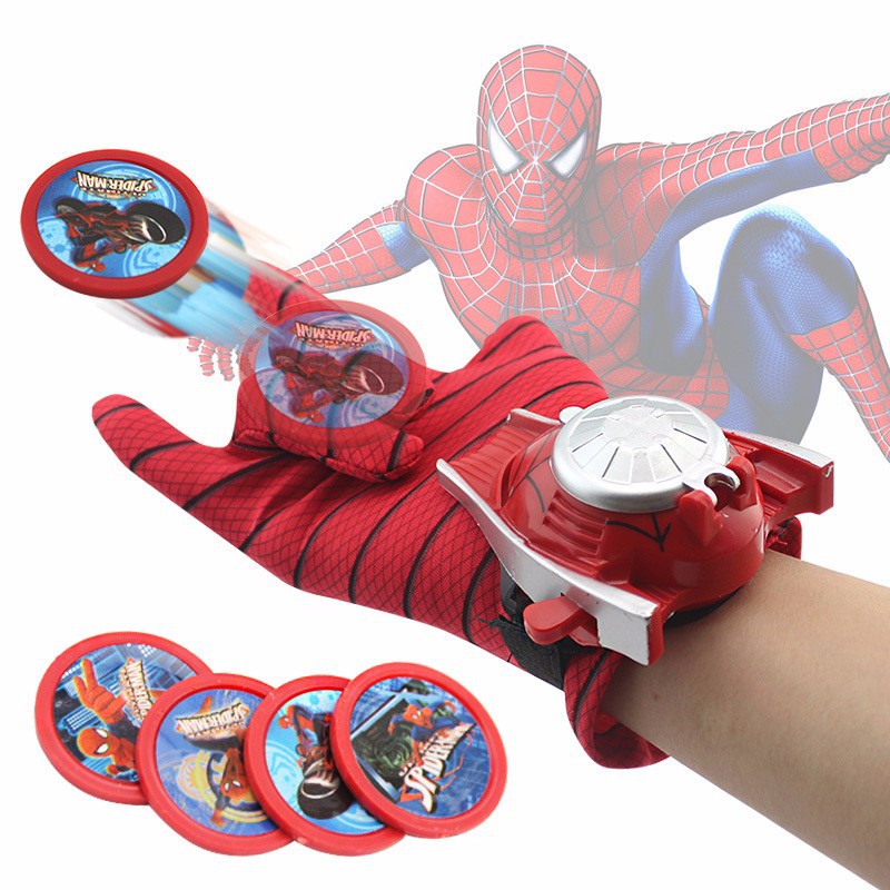 Kids Spiderman Ironman Batman Launcher Gloves Children Action Figure Toys Boys