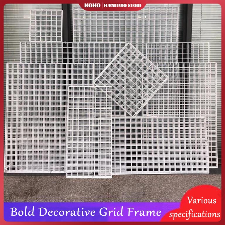 Nail-free racks wall decoration grid hanging net wrought iron racks ...