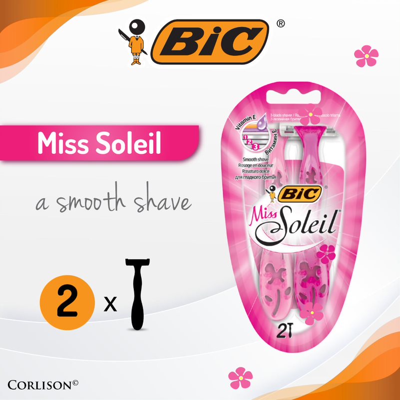 BIC Miss Soleil Disposable Female Razor - Pack of 2 | Shopee Singapore