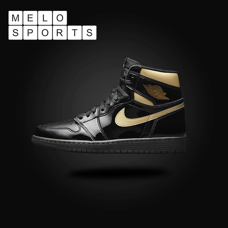 Air jordan 1 hot sale high og black gold