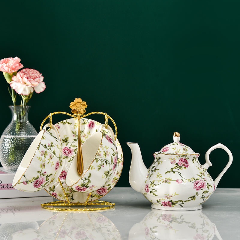 Ready Stock European Bone China Tea Set English Afternoon Tea Cup Set