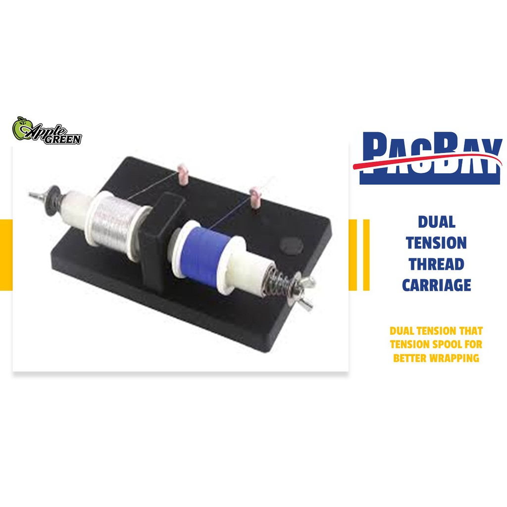 PACBAY THREAD CARRIAGE DUAL TENSIONER, Component Add-on for RODSMITH ROD  WRAPPER