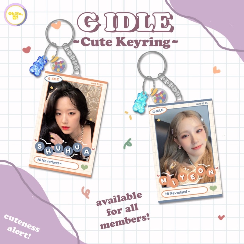 Kpop Gidle Tomboy Photocard Sticker / Gidle Sticker / gi-dle Keyring 