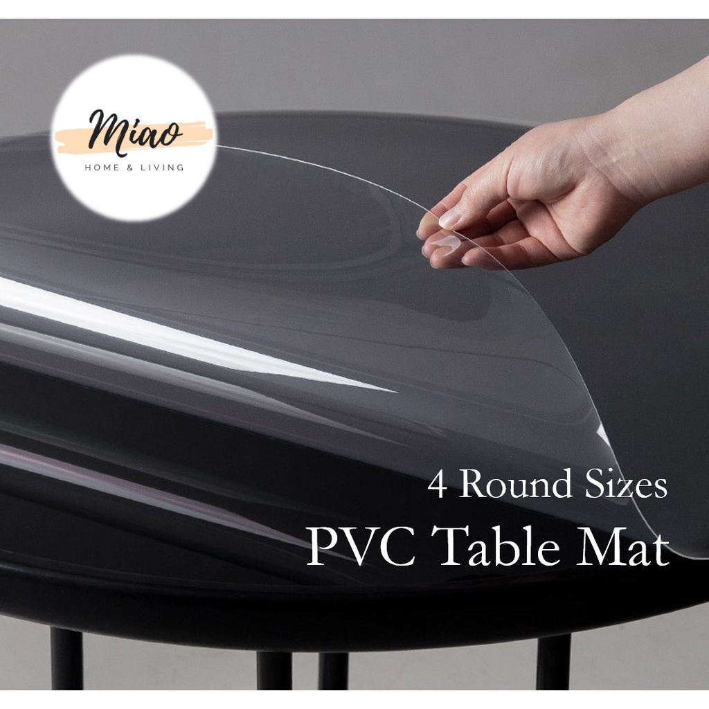 1.5mm Thick Clear Protective Round Table Pad Waterproof PVC Table Mat