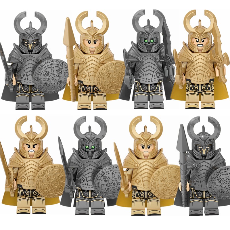 Medieval Army Minifigures Asgard Soldiers Death Guard Building Blocks ...