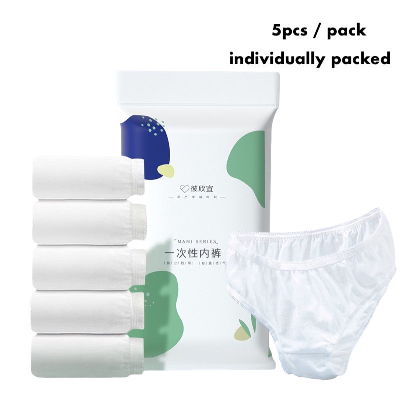 5pcs Disposable Panties Women Maternity Underwear Travel Panty