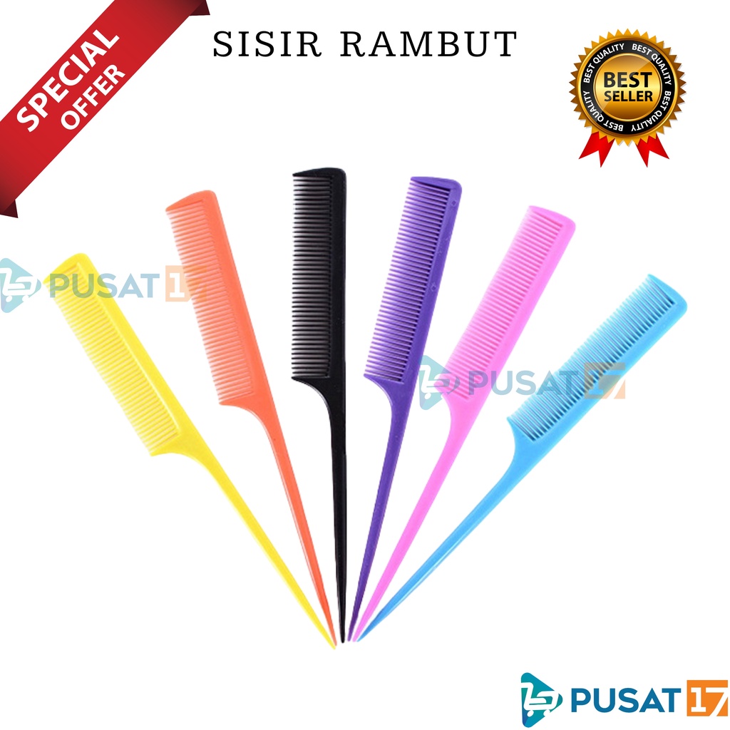 PUSAT17 SISIR Bahan Plastik RAMBUT PANJANG / SISIR RAMBUT / SISIR PANGKAS RAMBUT / SISIR SALON / SISIR LANCIP / SISIR SASAK / SISIR GUNTING RAMBUT MURAH