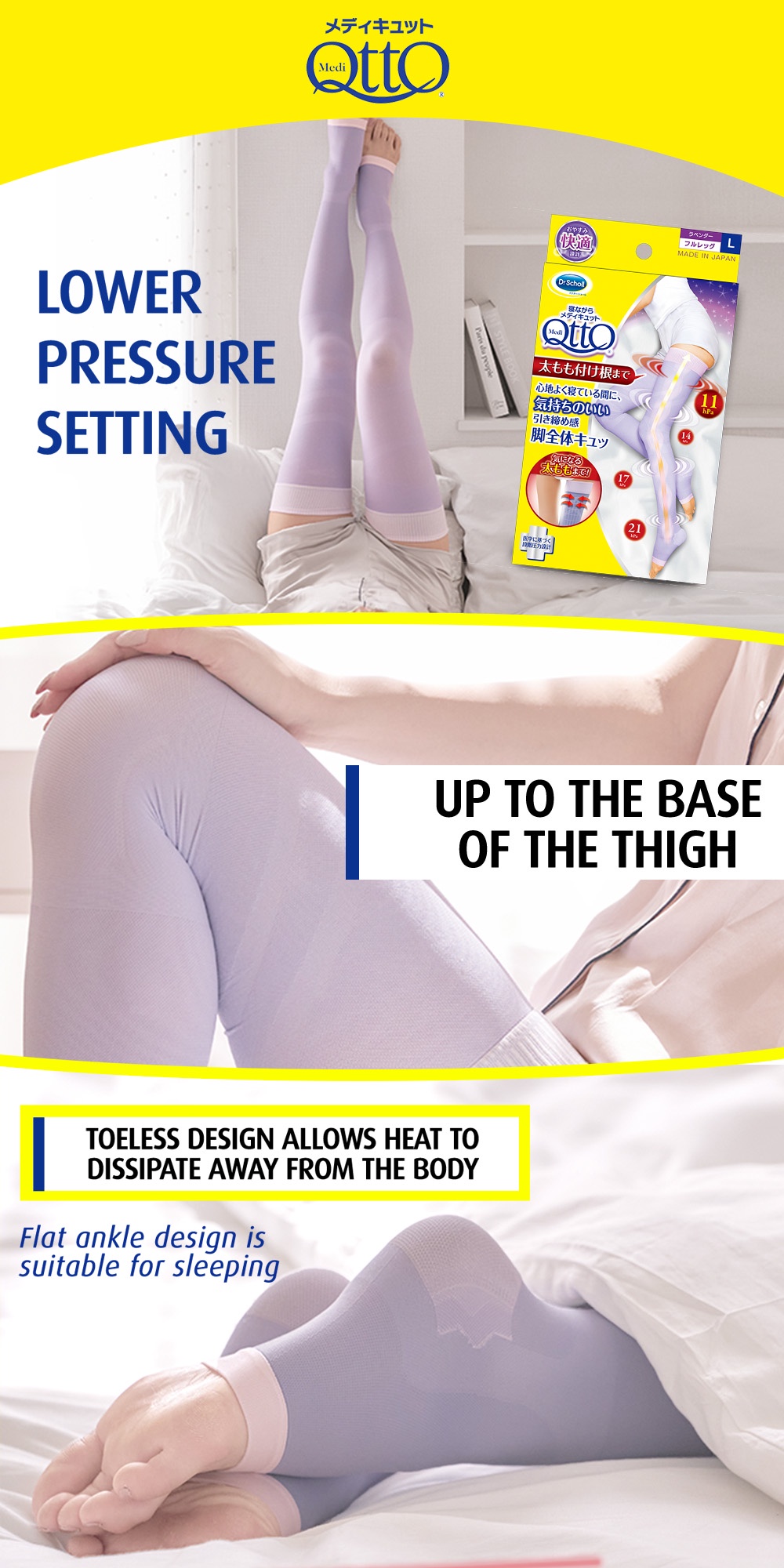 Wake up to lighter and slimmer legs with Scholl Compression