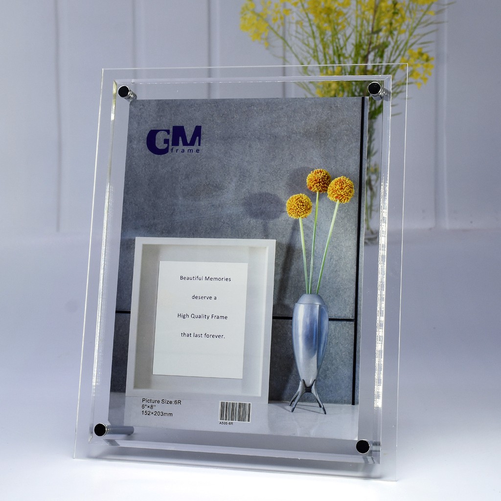 Acrylic Clear 2 Layer Frame with Bevel Edge | Photo Frame | Certificate ...