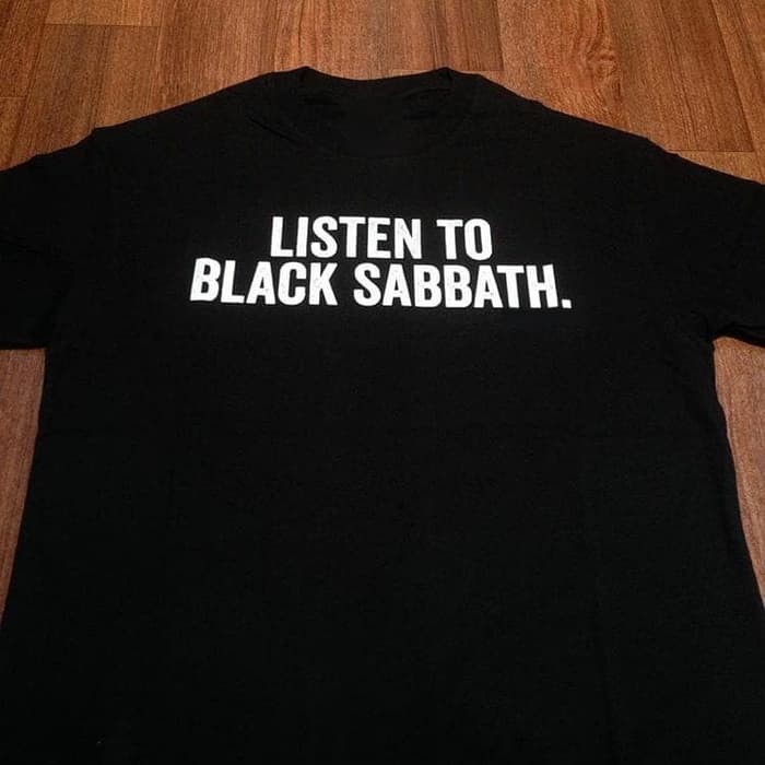 T shirt BAND RCK METAL LISTEN TO BLACK SABBATH Shopee Singapore