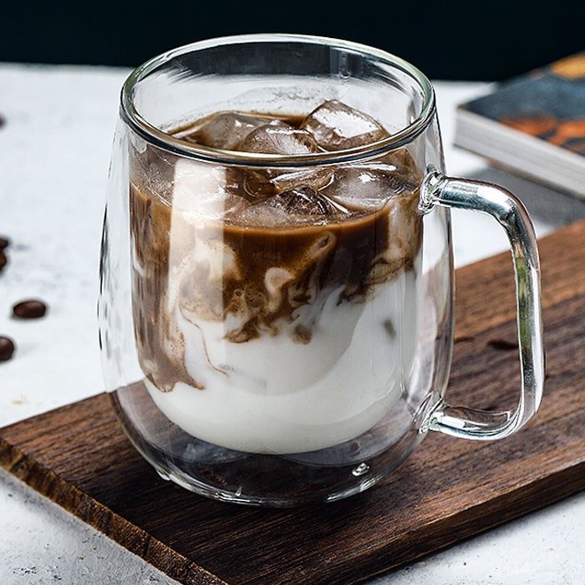 Double Walls Glass Coffee Mug Heat Resistant Glass Cup Coffee Cup 250ml