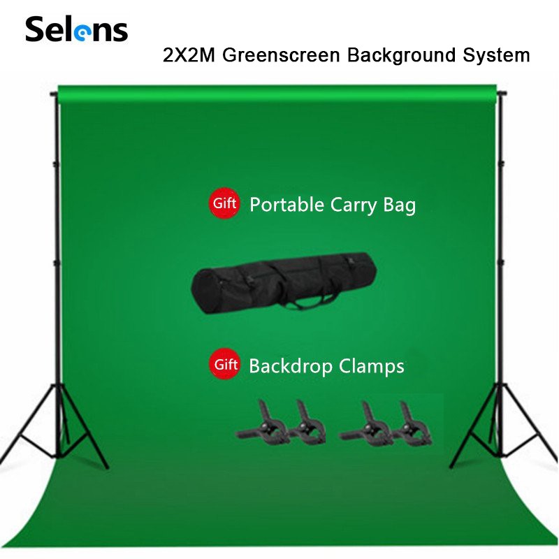 Selens 2x2m Green Screen Backdrop Muslin Photo Studio Chromakey ...