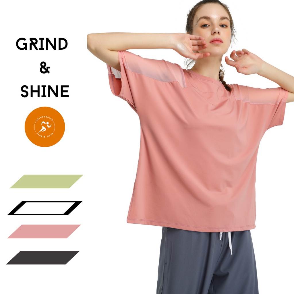 [SG READY STOCK] Premium yoga top/gym shirt and exercise top vest for women by Grind and Shine